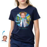 Custom Doctor School Inspiration T-Shirt for Girls - Premium Cotton DTG Personalized Photo Gift to Inspire Young Healers Girl's T-shirts www.customywear.com 5